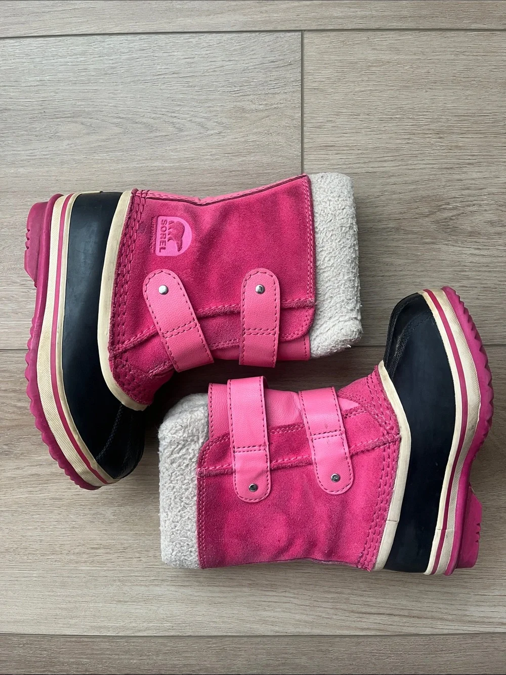 Sorel Kids' 1964 Pac Strap waterproof winter boots in Tropic Pink